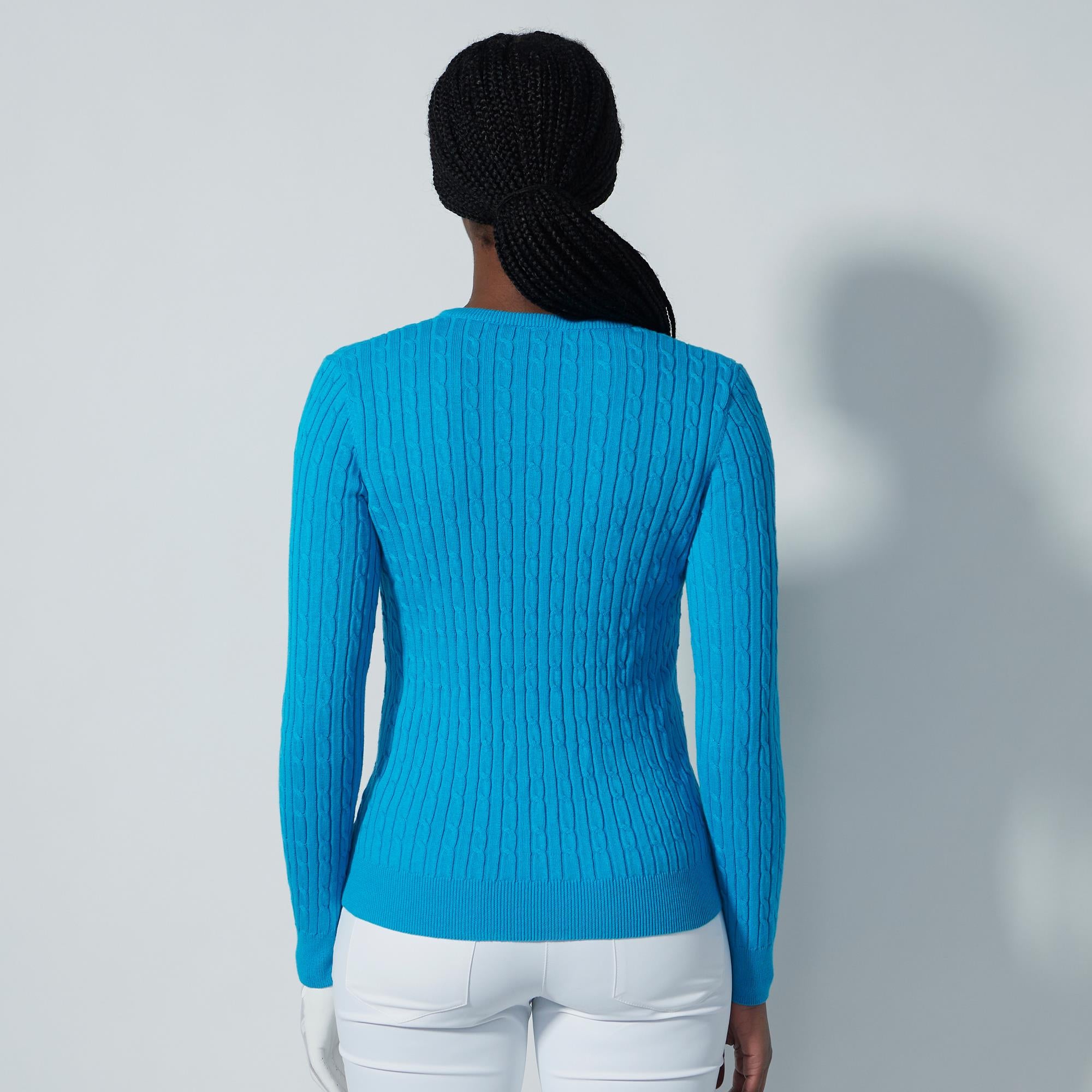 Daily Sports Madelene Knitted Ladies Golf Sweater Sea Salt